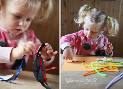Rosie loved getting stuck in to the Lightbulb Letter pack of goodies