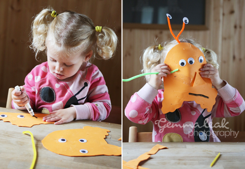 Rosie's favourite craft was the alien mask making