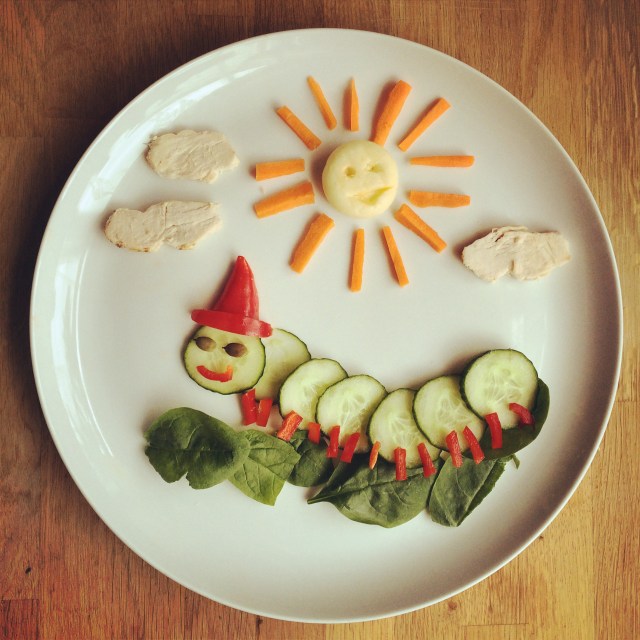 Caterpillar in a hat