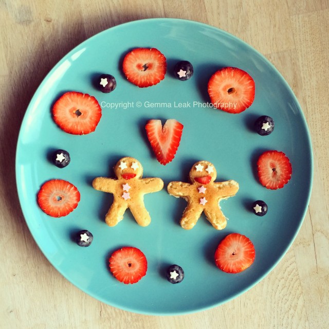 Created with pancakes, blueberries, strawberries and sweet stars 💕